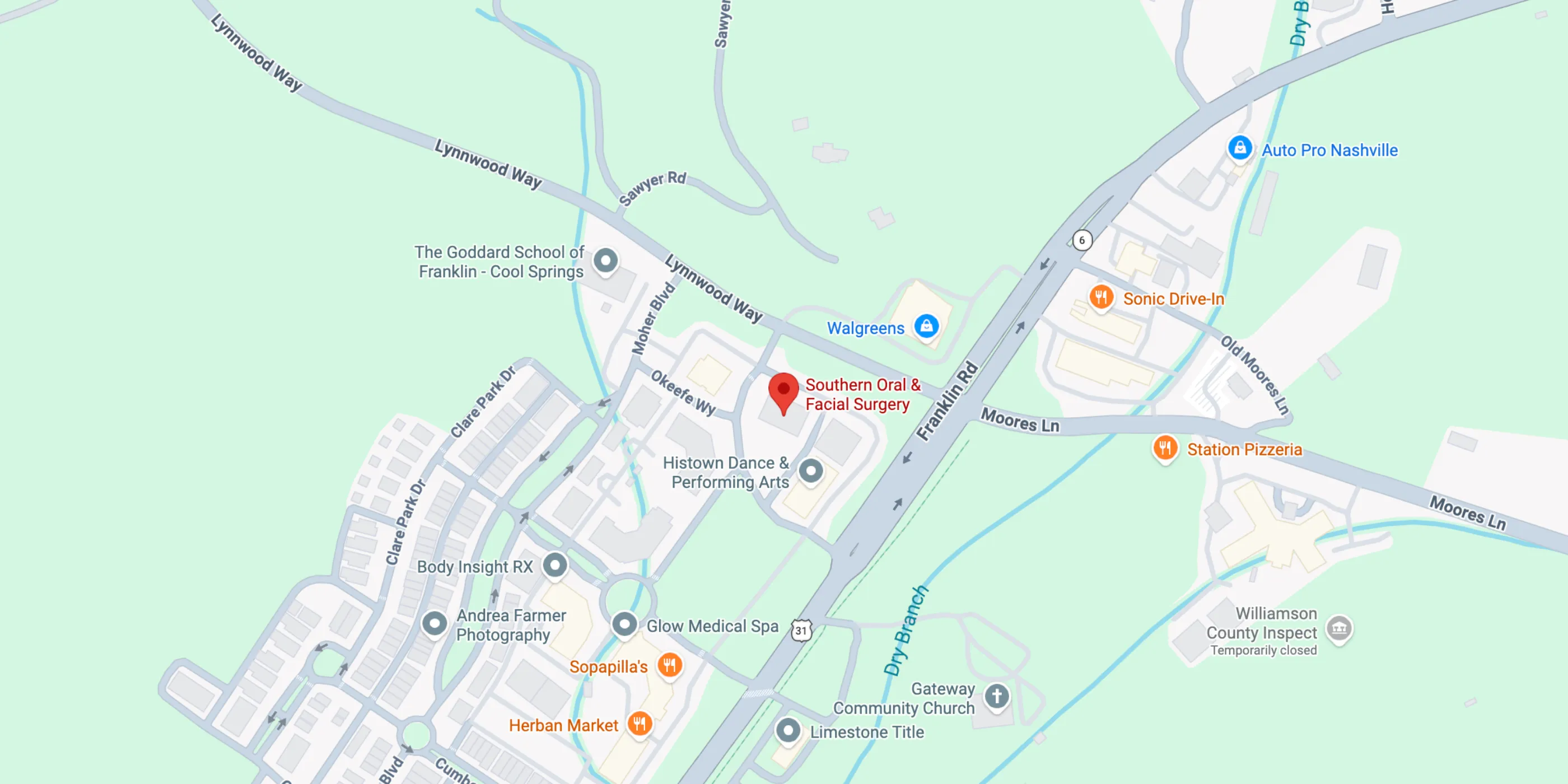 Map of Franklin location.