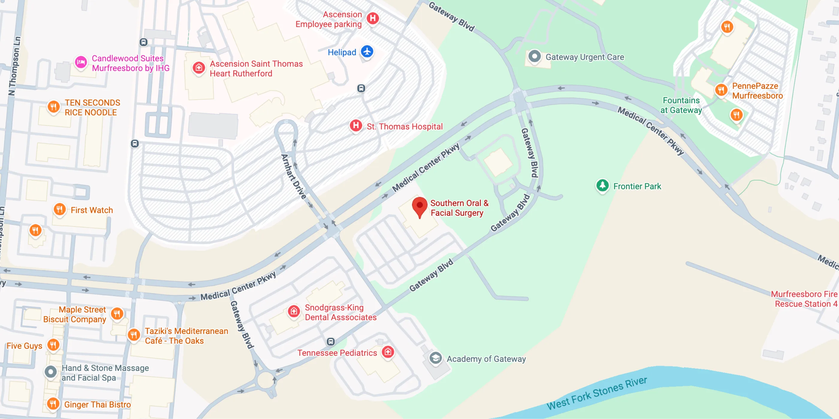 Map of Murfreesboro location.