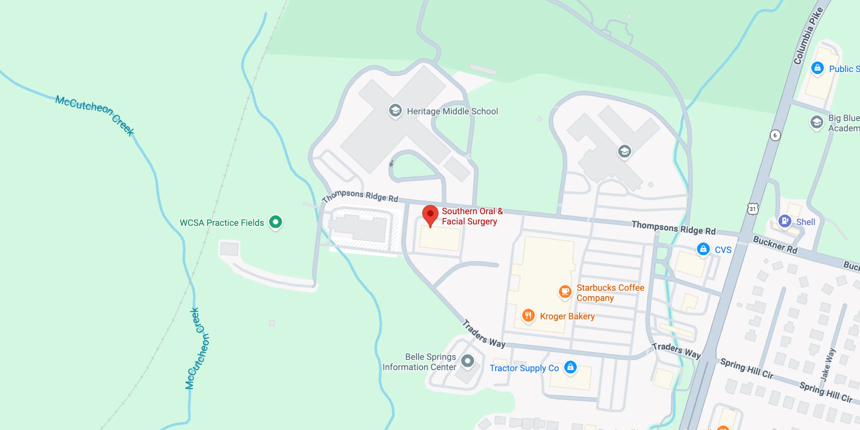 Map of Thompson's Station location.